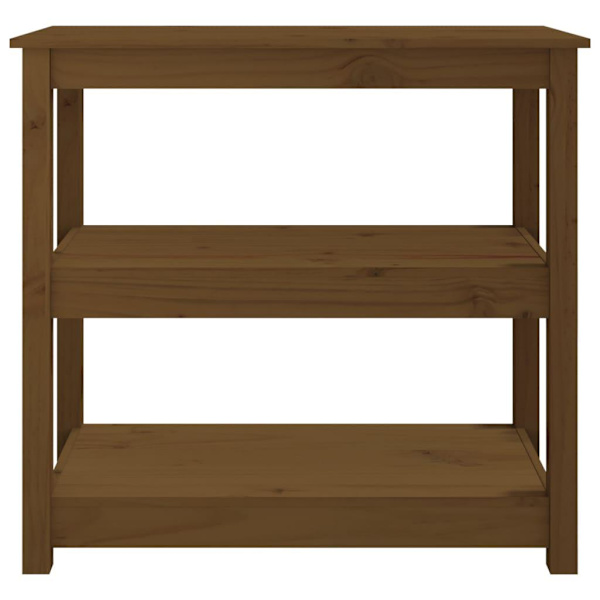 vidaXL Konsolbord honungsbrun 80x40x74 cm massiv furu Brun