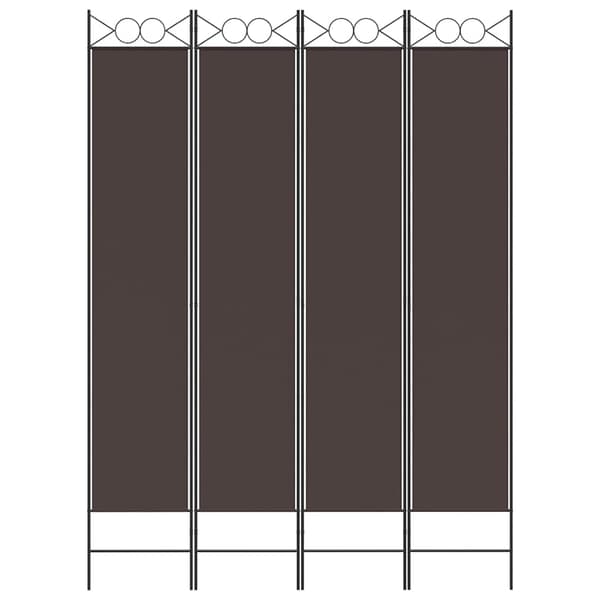 vidaXL Rumsavdelare 4 paneler brun 120x220 cm tyg Brun