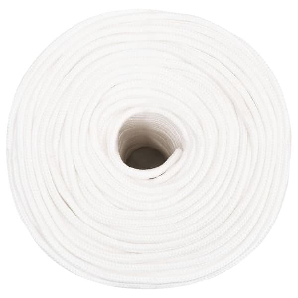 vidaXL Båtlina helvit 6 mm 500 m polypropylen Vit