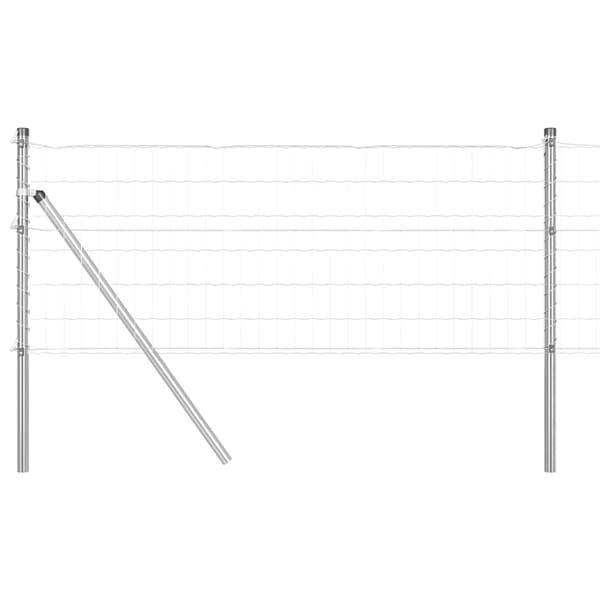 vidaXL Markfixerat Svetsat Stängsel 50 x 0,4 m (B x H) Silver