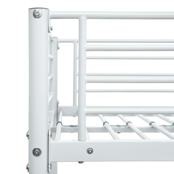 vidaXL Våningssäng vit metall 90x200 cm Vit