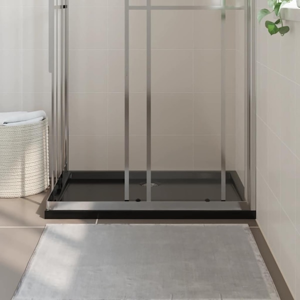 vidaXL Duschkar rektangulärt ABS svart 70x100 cm Svart
