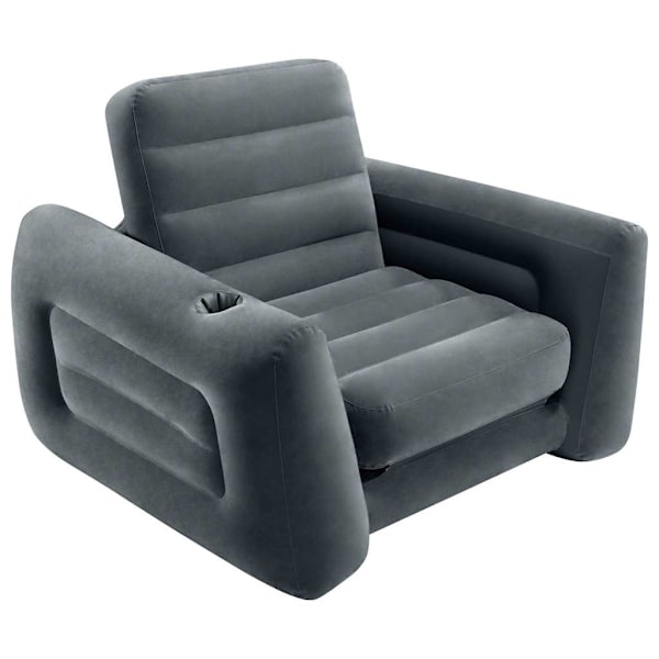 INTEX Utdragbar fåtölj 117x224x66 cm mörkgrå Grå