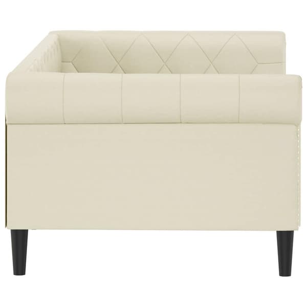 vidaXL Dagbädd gräddvit 80x200 cm konstläder Kräm