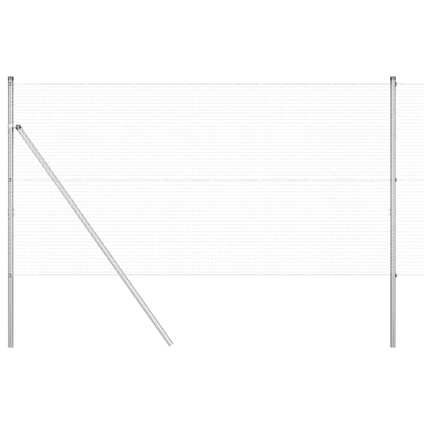 vidaXL Svetsat trådgaller markfäste 10 x 1,2 m Galvaniserat stål Mesh Silver