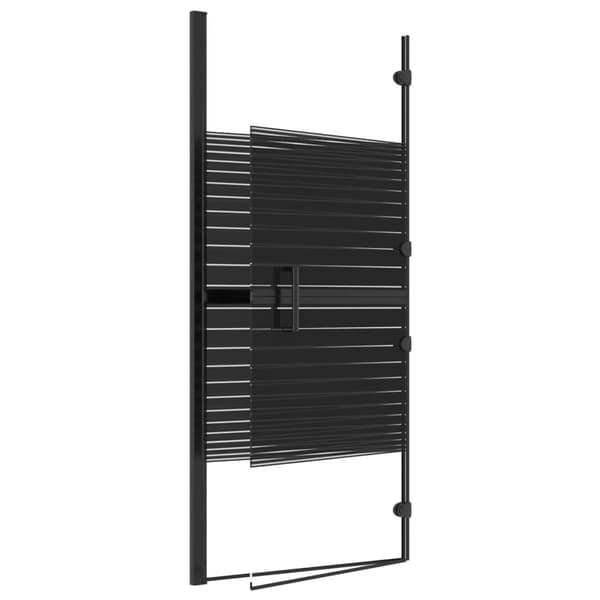 vidaXL Duschvägg fällbar ESG 120x140 cm svart