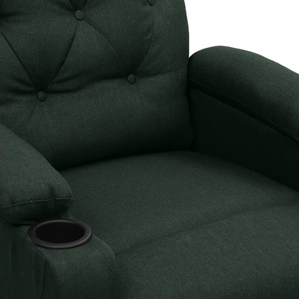 vidaXL Massagefåtölj mörkgrön tyg Grön