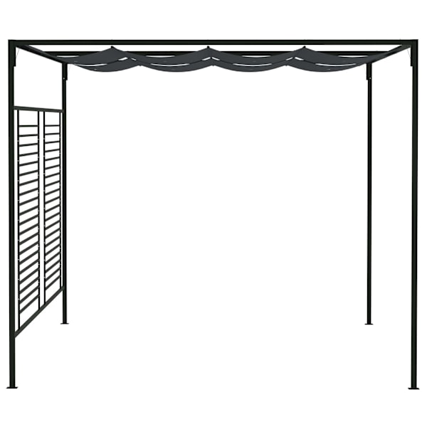 vidaXL Paviljong med infällbart tak 4x3x2,3 m gräddvit 180 g/m² Antracit