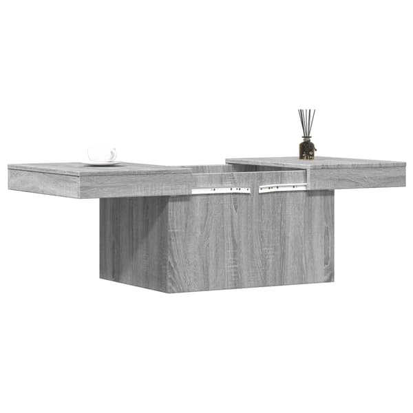 vidaXL Soffbord grå sonoma 80x55x40 cm konstruerat trä Grå