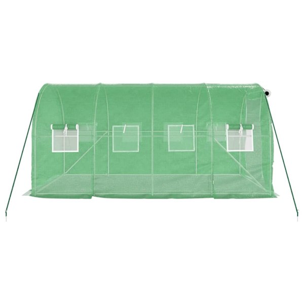 vidaXL Växthus med stålram grön 8 m² 4x2x2 m Grön