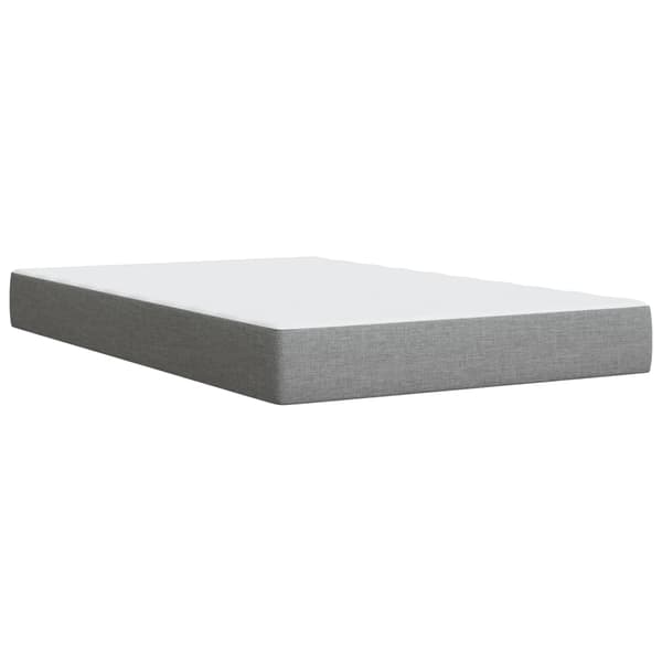 vidaXL Ramsäng med madrass ljusgrå 120x190 cm tyg Grå