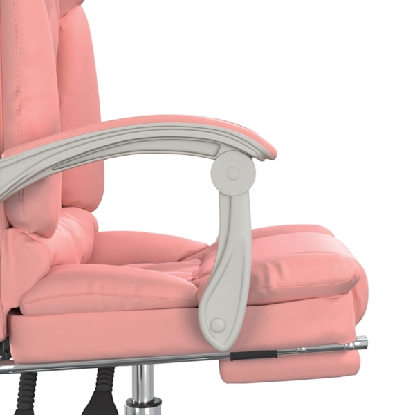 vidaXL Kontorsstol med massage rosa konstläder Rosa