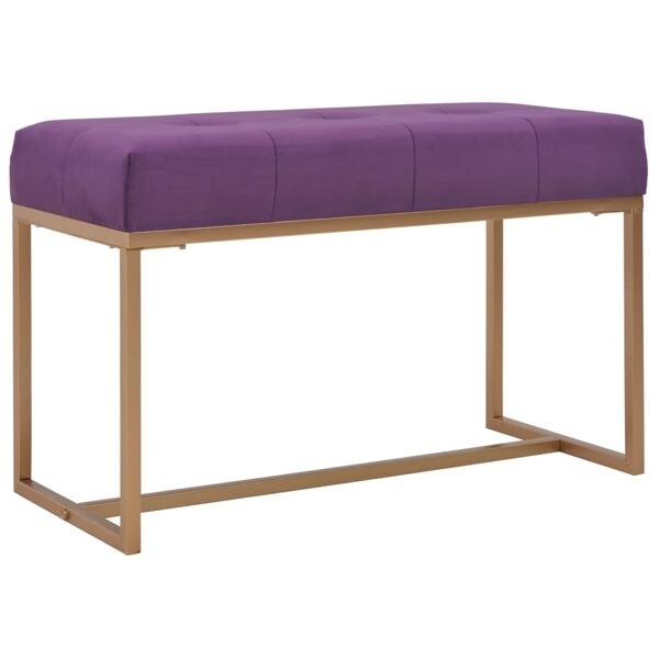 vidaXL Bänk 80 cm lila sammet Lila