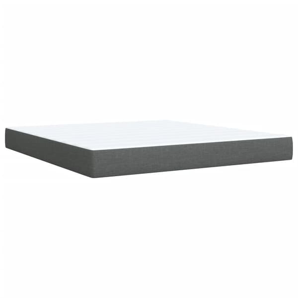vidaXL Ramsäng med madrass mörkgrå 180x200 cm tyg Grå