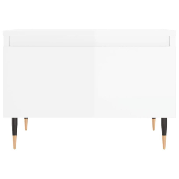 vidaXL Soffbord 2 st vit högglans 50x46x35 cm konstruerat trä Vit