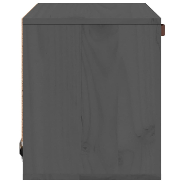 vidaXL Väggskåp grå 40x30x35 cm massiv furu Grå
