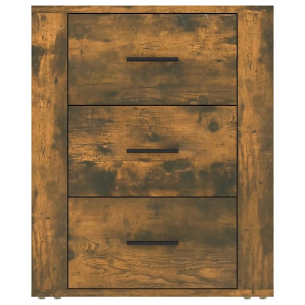 vidaXL Sängbord rökfärgad ek 50x36x60 cm konstruerat trä Brun