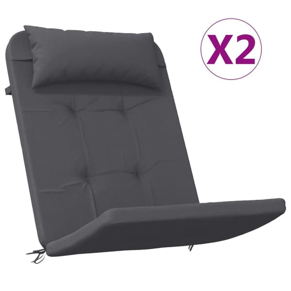 vidaXL Solstolsdynor 2 st antracit oxfordtyg Antracit