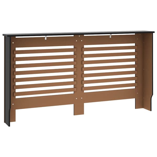 vidaXL Elementskydd svart 152x19x81,5 cm MDF Svart