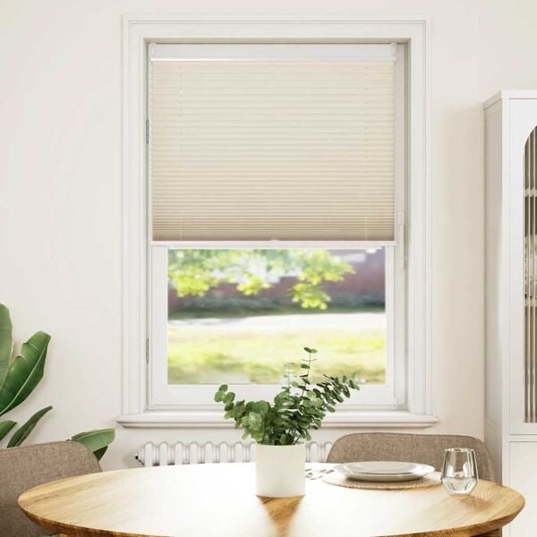 vidaXL Plisségardin 80x150 cm creme Creme