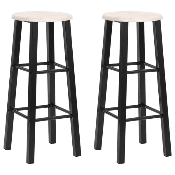 vidaXL Barstolar 2 st svart MDF Svart