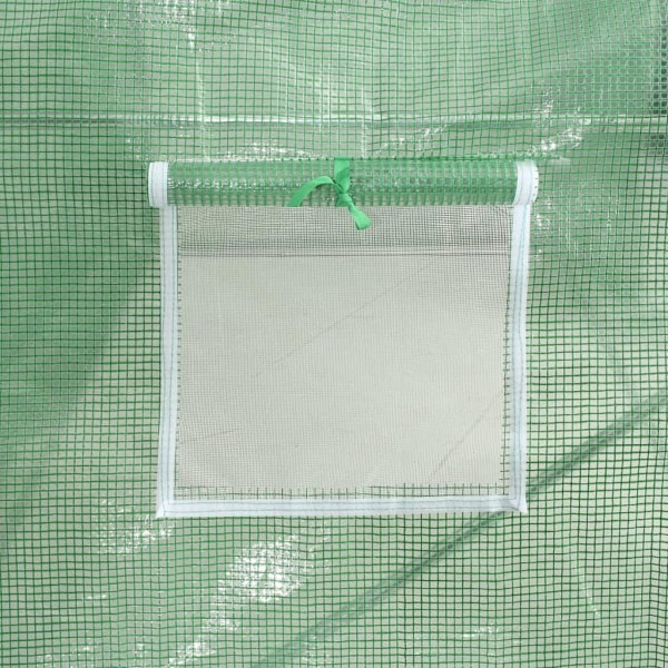 vidaXL Växthus med stålram grön 100 m² 20x5x2,3 m Grön
