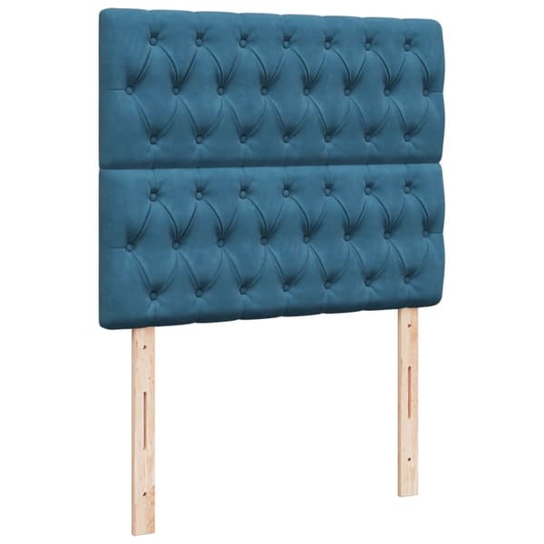 vidaXL Ramsäng med madrass blå 120x200 cm sammet Blå