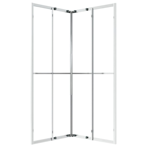 vidaXL Duschvägg ESG 80x80x180 cm Silver