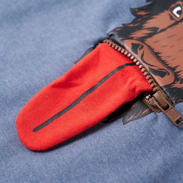 vidaXL Barnhoodie blå melange 140 Blå