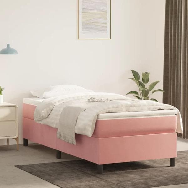 vidaXL Ramsäng rosa 80x200 cm sammet Rosa