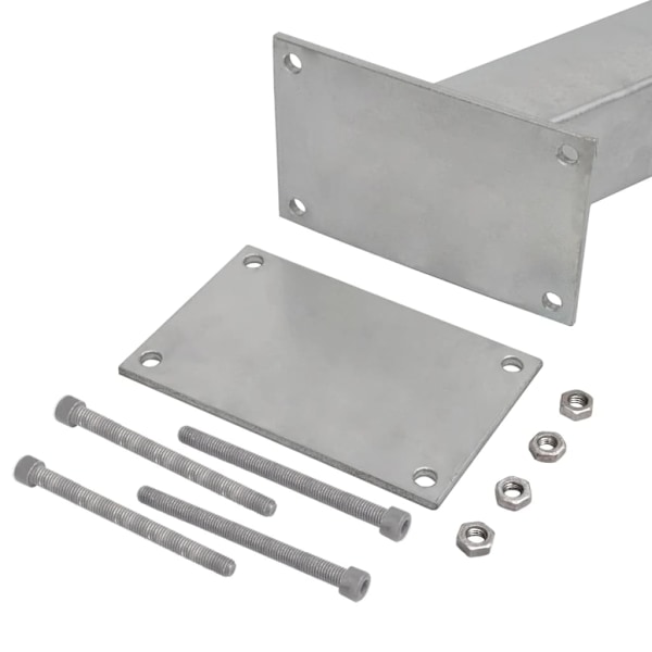 vidaXL Båttrailer Vinsch-stöd Silver