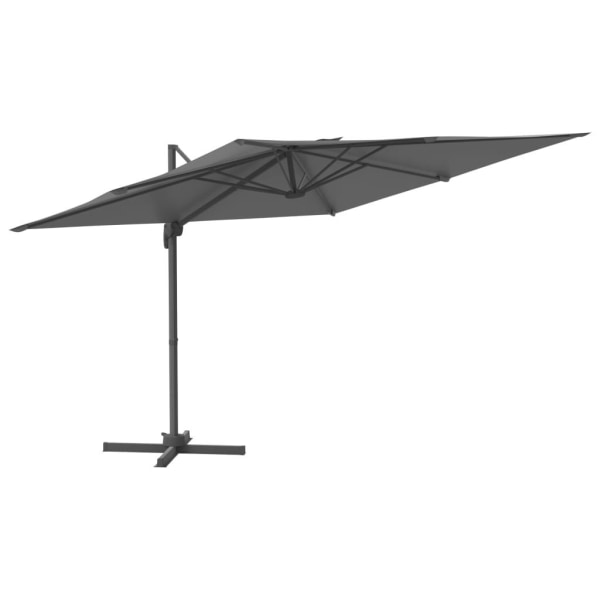 vidaXL Frihängande parasoll LED antracit 400x300 cm Antracit