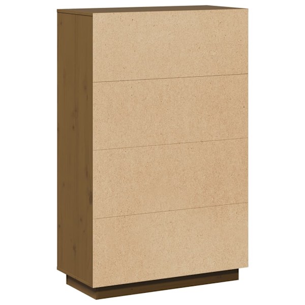 vidaXL Högskåp honungsbrun 74x35x117 cm massiv furu Brun