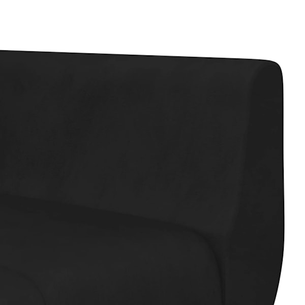 vidaXL L-formad bäddsoffa svart 275x140x70 cm sammet Svart