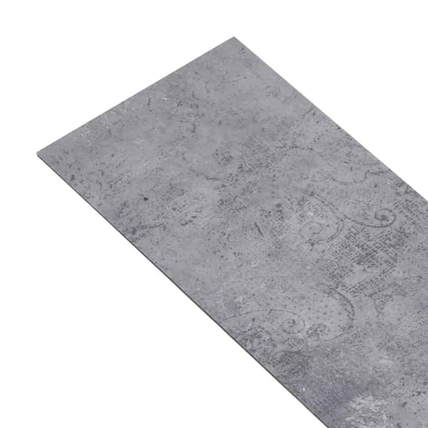 vidaXL Ej självhäftande PVC-golvplankor 5,26 m² 2 mm cementgrå grå