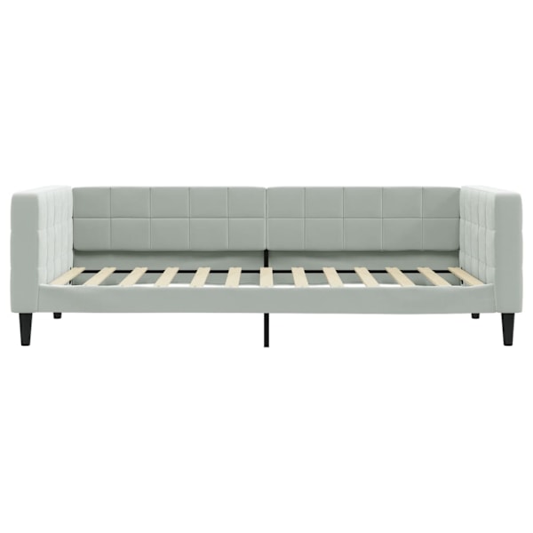 vidaXL Dagbädd ljusgrå 100x200 cm sammet Grå