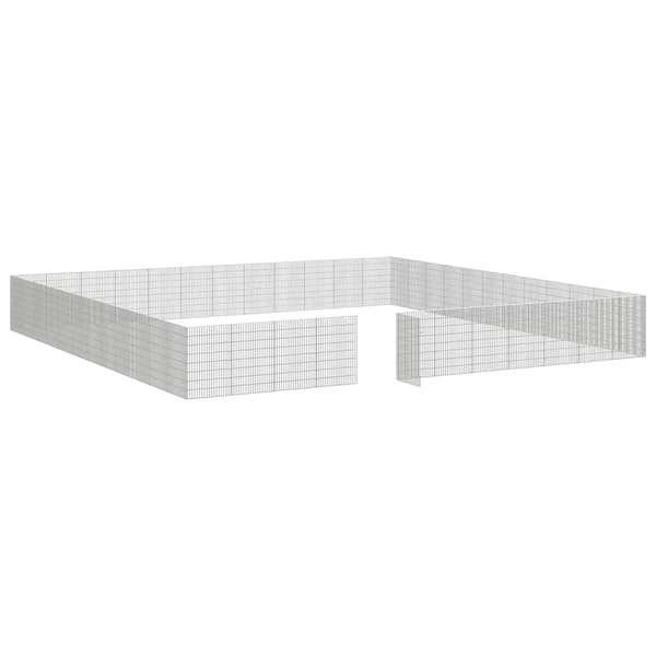 vidaXL Husdjursbur 48-panel 54x80 cm galvaniserat järn Silver