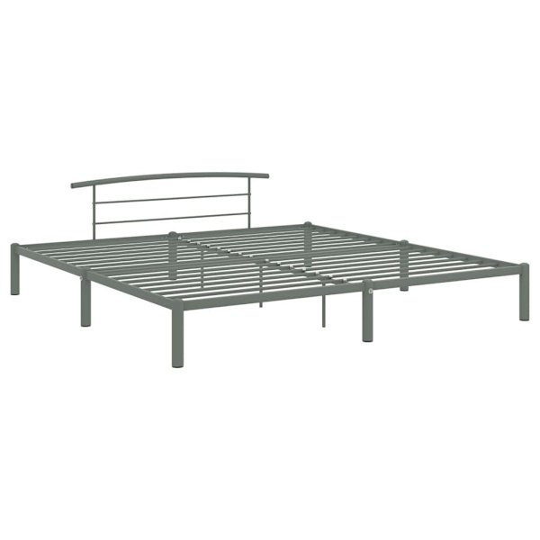 vidaXL Sängram grå metall 200x200 cm grå