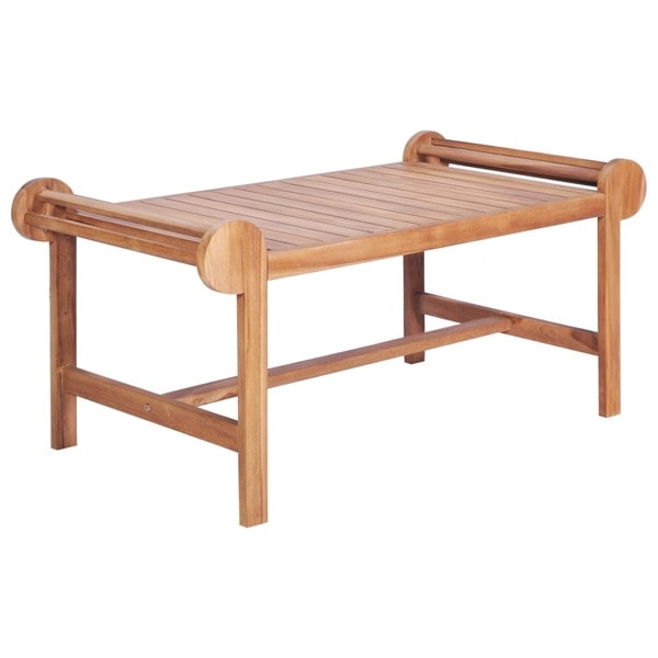 vidaXL Soffbord 100x50x45 cm massiv teak Brun