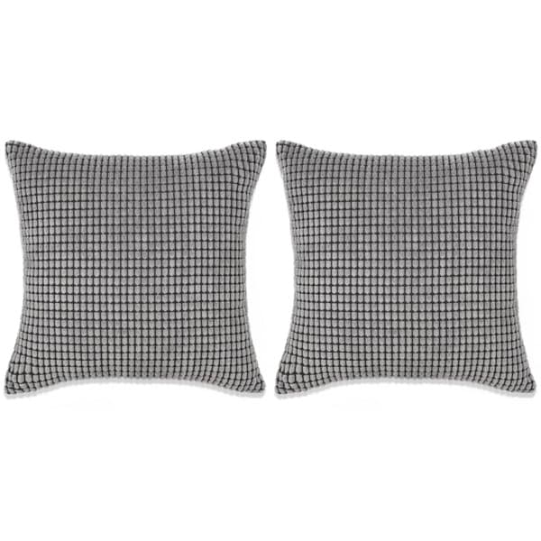 vidaXL Kudde 2 st velour grå 45x45 cm grå