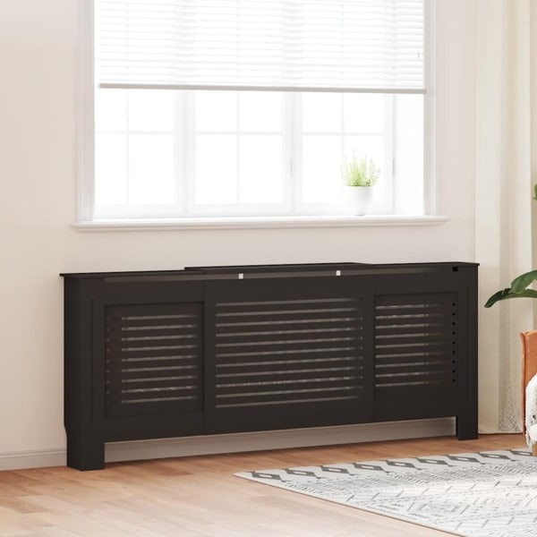 vidaXL Elementskydd MDF svart 205 cm Svart