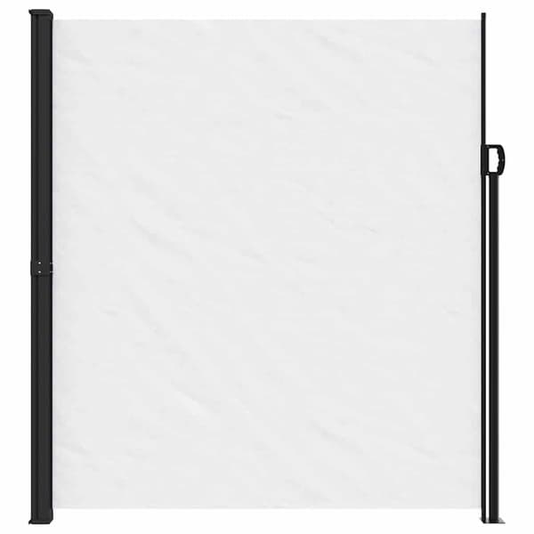 vidaXL Infällbar sidomarkis vit 220x600 cm Vit