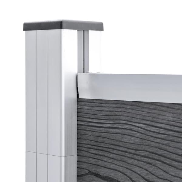 vidaXL Staketpanel WPC 1045x186 cm grå grå