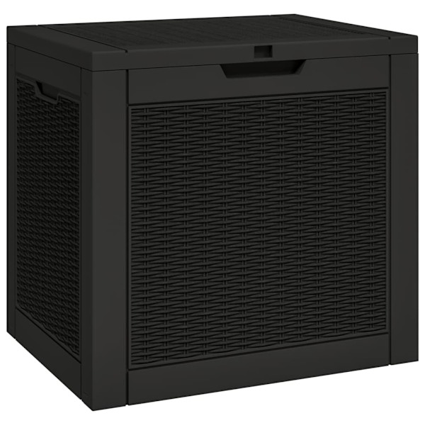 vidaXL Dynbox svart 55,5x43x53 cm polypropen Svart