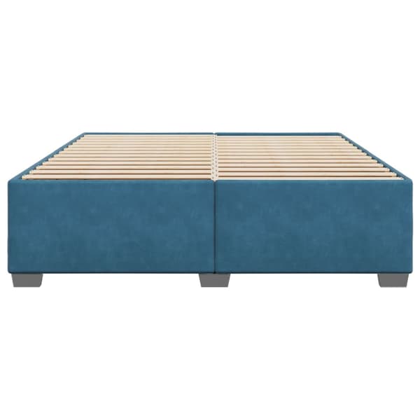 vidaXL Sängram blå 200x200 cm sammet Blå