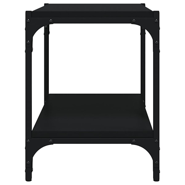 vidaXL Tv-bänk svart 60x33x41 cm Konstruerat trä och stål Svart
