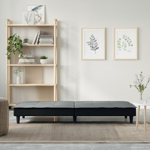 vidaXL Bäddsoffa ljusgrå tyg Grå
