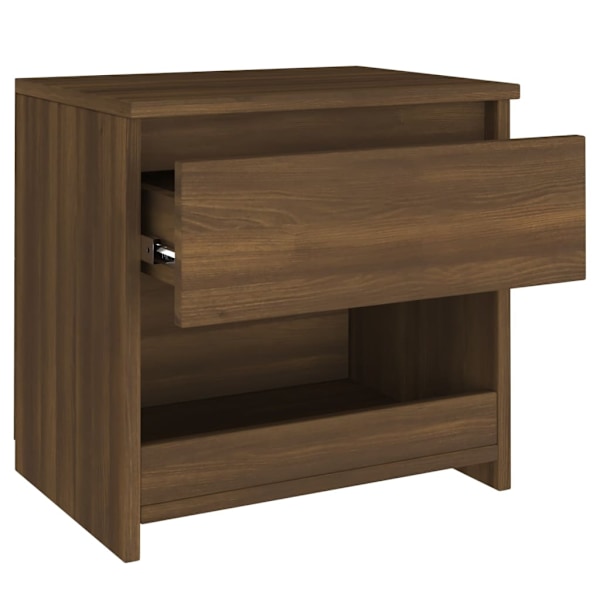 vidaXL Sängbord brun ek 40x30x39 cm konstruerat trä Brun