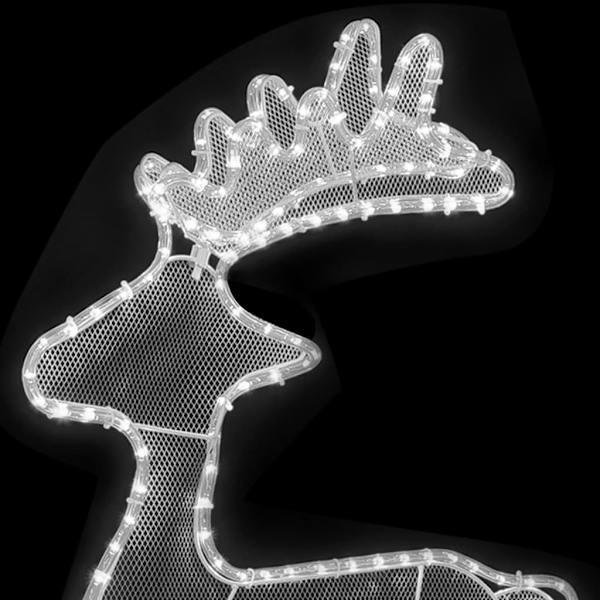 vidaXL Juldekoration ren mesh 306 LED 60x24x89cm Vit
