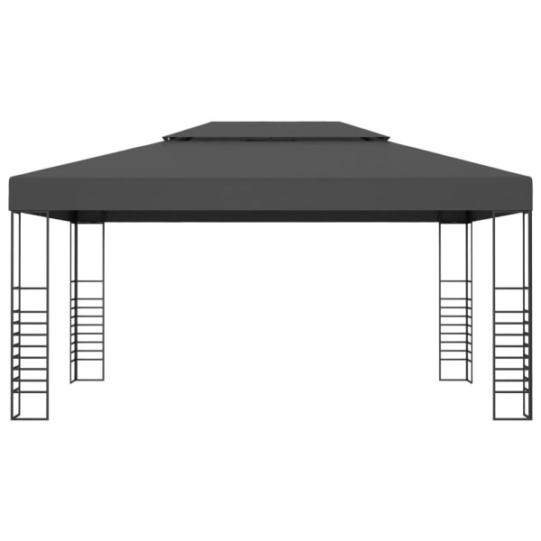 vidaXL Paviljong med ljusslinga LED 3x4 m antracit Antracit